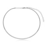 Choker Aro Liso Ródio Branco