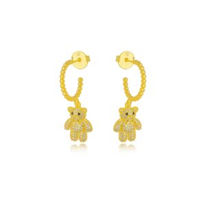 Brinco Argola de Urso Dourado