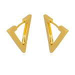 Brinco Argola Triângulo Dourado