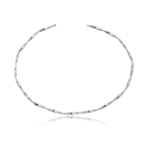 Choker Aro Torcido Ródio Branco