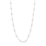 Choker Pérola Coração Ródio Branco