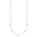 COLAR CRISTAIS COLOR DOURADO