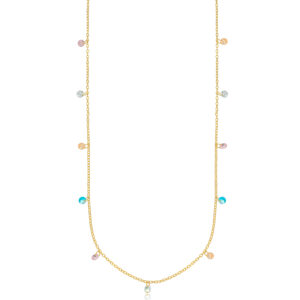 COLAR CRISTAIS COLOR DOURADO