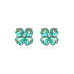 BRINCO FLOR CRISTAIS TURMALINA