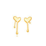 BRINCO CORAÇÃO ORGÂNICO DOURADO