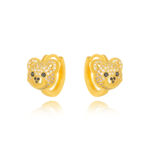 BRINCO ARGOLA URSO DOURADO