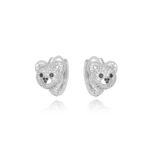 BRINCO ARGOLA URSO RÓDIO BRANCO
