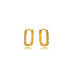 BRINCO ARGOLA QUADRADO DOURADO