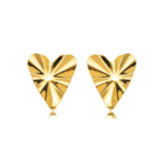 Brinco de Coração Detalhado Dourado