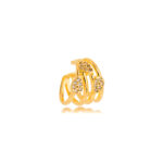Piercing Fake Gotas Cravejadas Dourado