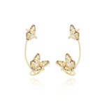 Brinco Ear cuff Borboleta Dourado