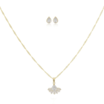 Conjunto Cravejado Dourado